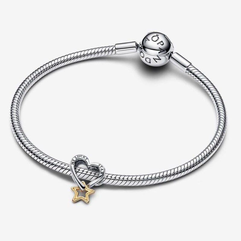 Charm Openwork Cuore e Stella "My Lucky Star"