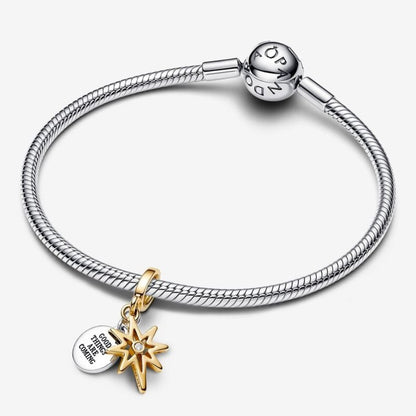 Charm Pendente Stella Polare da incidere con diamante creato in laboratorio