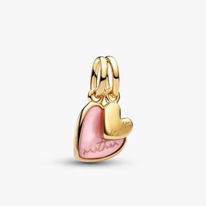 Charm Pendente Unione di Cuori Mamma e Figlia divisibile
