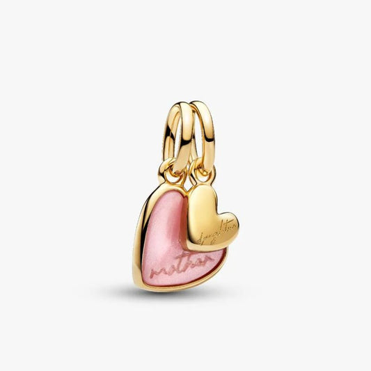 Charm Pendente Unione di Cuori Mamma e Figlia divisibile