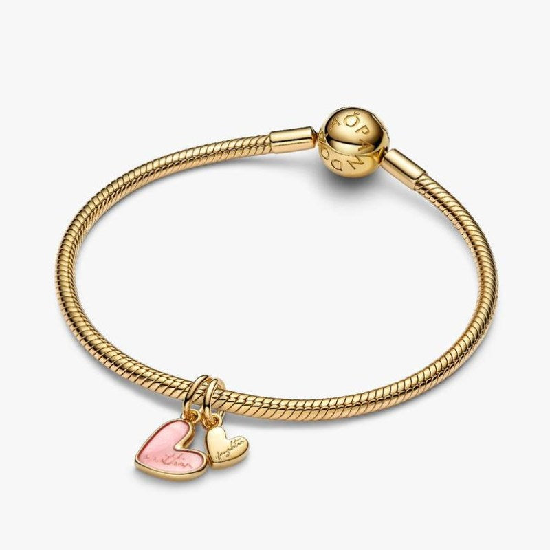 Charm Pendente Unione di Cuori Mamma e Figlia divisibile