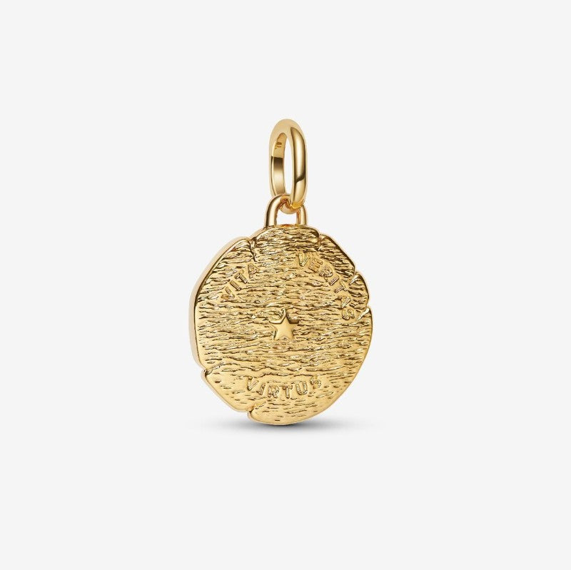 Charm Medallion Leone "Vita Veritas Virtus"