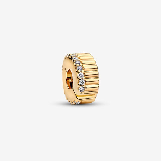 Clip Rigata con Pietre
