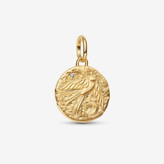 Charm Medallion Rondine "Dum Vita Est Spes Est"