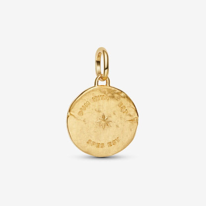 Charm Medallion Rondine "Dum Vita Est Spes Est"