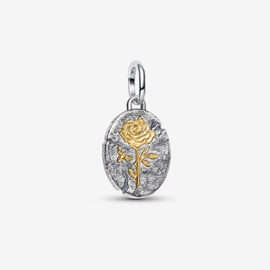 Charm Medallion Rosa "Rosa Inter Spinas Crescit"