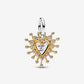 Charm pendente Cuore Luminoso doppio
