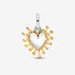 Charm pendente Cuore Luminoso doppio