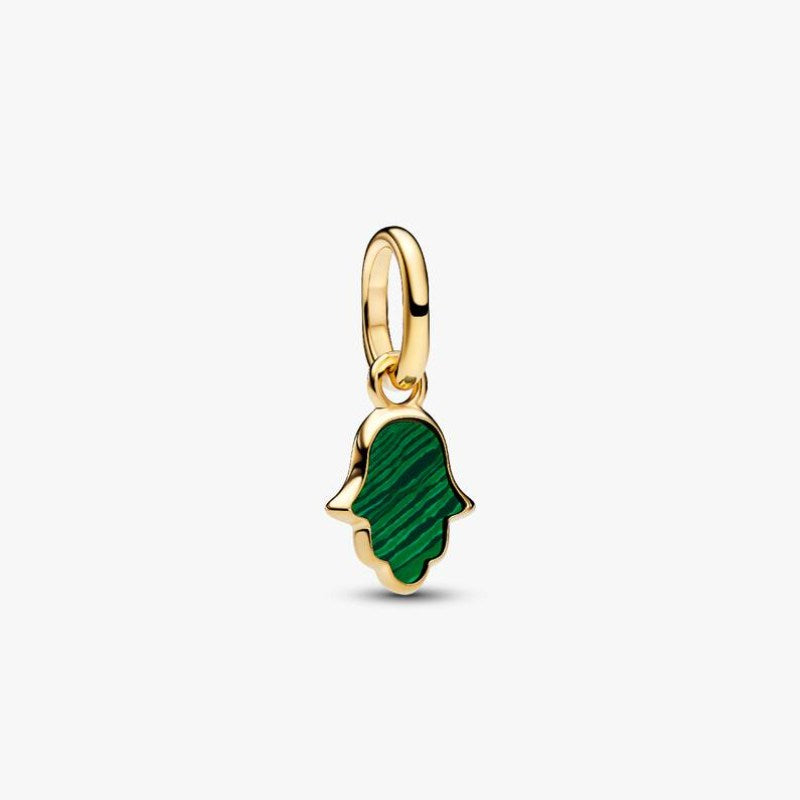 Charm Mini Pendente Mano di Fatima Verde Pandora ME