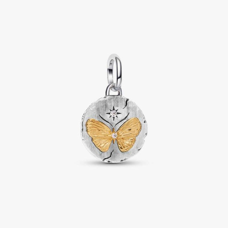 Charm Medallion Farfalla "Somniare Aude"