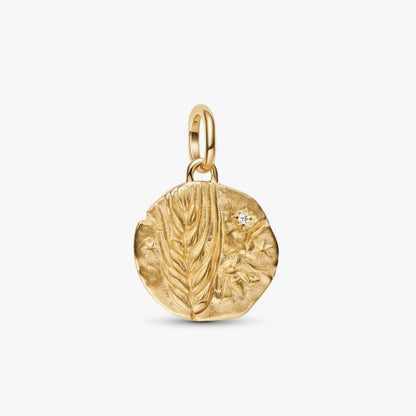 Charm Medallion Spiga di Grano "Virtus Vera Prosperitas"