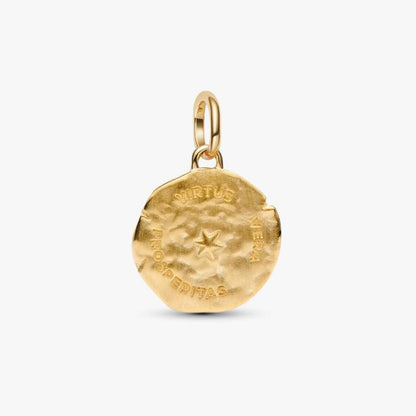 Charm Medallion Spiga di Grano "Virtus Vera Prosperitas"