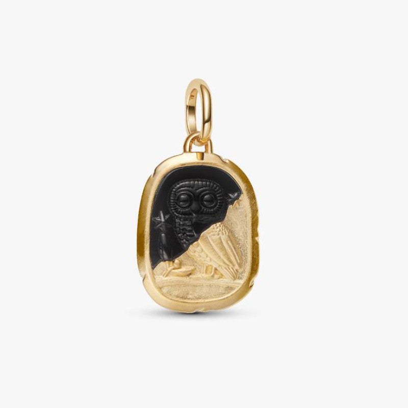 Charm Medallion Gufo "Lux Et Sapientia"