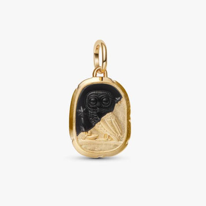 Charm Medallion Gufo "Lux Et Sapientia"