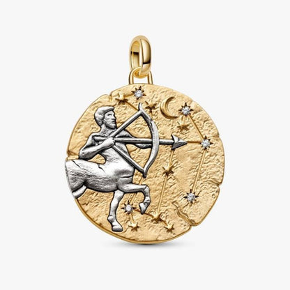 Charm Medallion XL Sagittario "Vivere Est Audere"