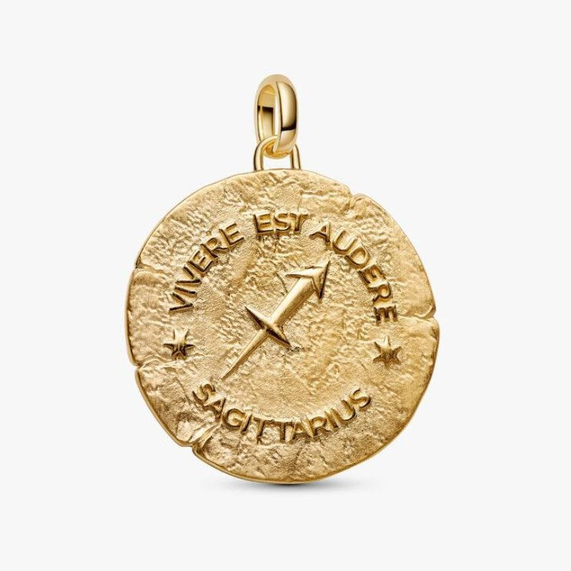 Charm Medallion XL Sagittario "Vivere Est Audere"