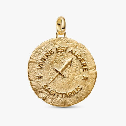 Charm Medallion XL Sagittario "Vivere Est Audere"