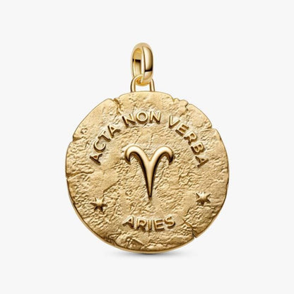 Charm Medallion XL Ariete "Acta Non Verba"