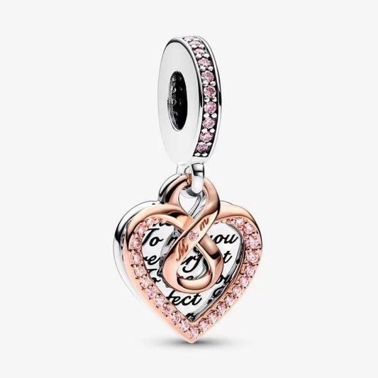 Infinity Heart Pendant Charm Mom You Are Perfect