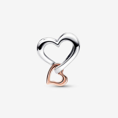 Openwork Infinity Heart Charm "Family is Love"