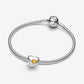 Charm Cuore con Pietra Miele Novembre da incidere