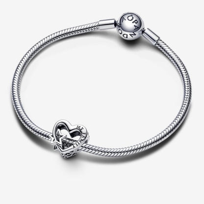 Charm Openwork Cuore con Stella