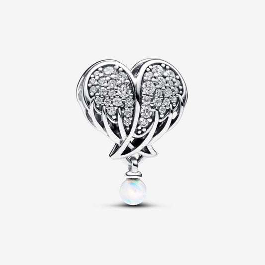 Angel Wings Heart Charm