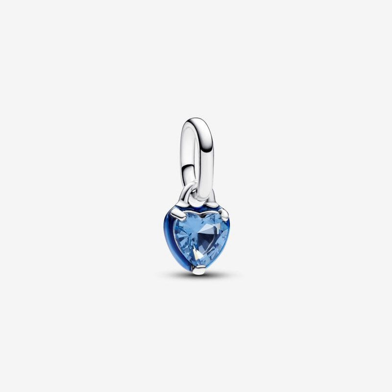 Blue Chakra Heart Mini Pendant Charm Pandora ME