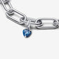 Blue Chakra Heart Mini Pendant Charm Pandora ME