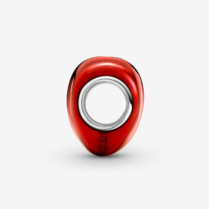 Charm Cuore Metallico Rosso