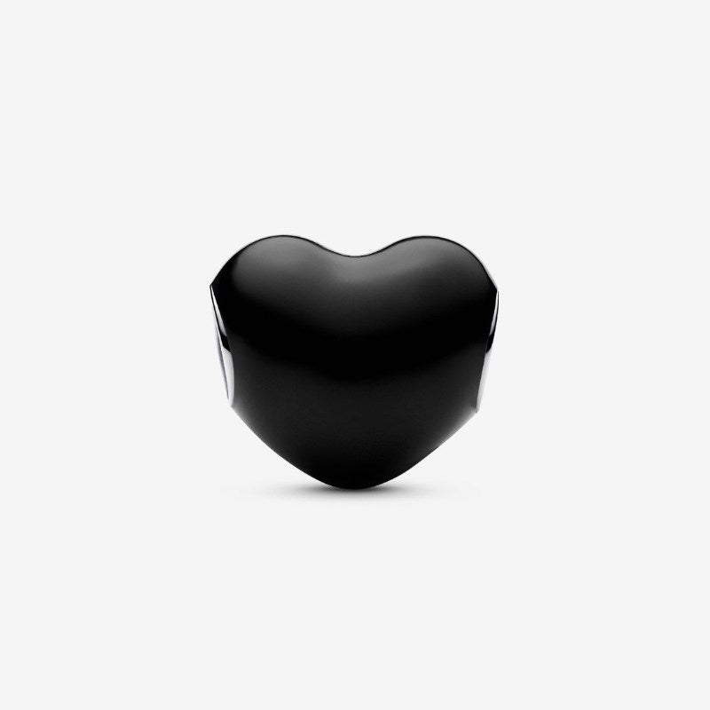 Charm Cuore Metallico Nero