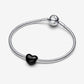 Charm Cuore Metallico Nero