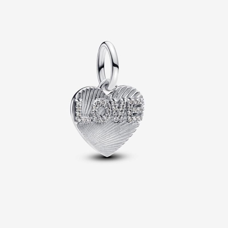 Charm Pendente Cuore "Love" da incidere