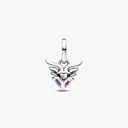 Charm Mini Pendente Winged Heart Rosa Pandora ME