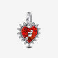 Charm Pendente Cuore Rosso con Freccia Grievole