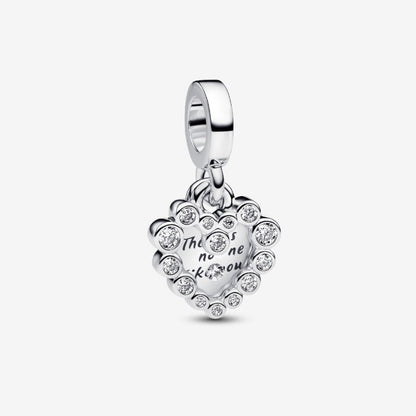 Charm Pendente Doppio Cuore Nessuna come Te