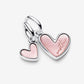 Charm Pendente Unione di Cuori Mamma e Figlia divisibile