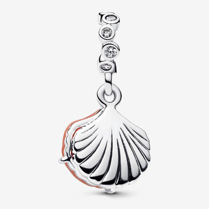 Charm Pendente Doppio Conchiglia Color Corallo