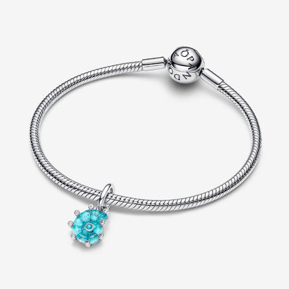 Charm Pendente Conchiglia Vetro di Murano Turchese