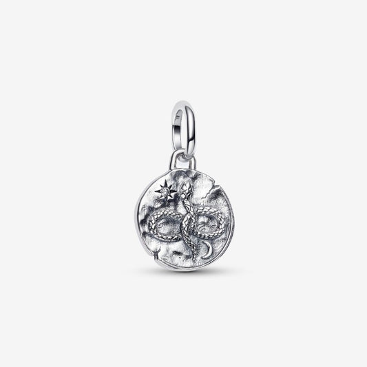Charm Medallion Serpente "Memento Vivere"