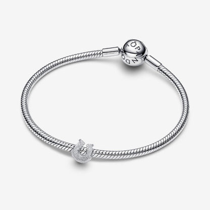 Mini Charm Ferro di cavallo effetto diamantato
