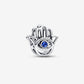 Charm Openwork Mano di Fatima Pietra Blu