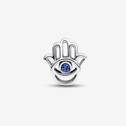 Charm Openwork Mano di Fatima Pietra Blu