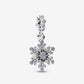 Charm pendente doppio Fiocco di neve opalescente