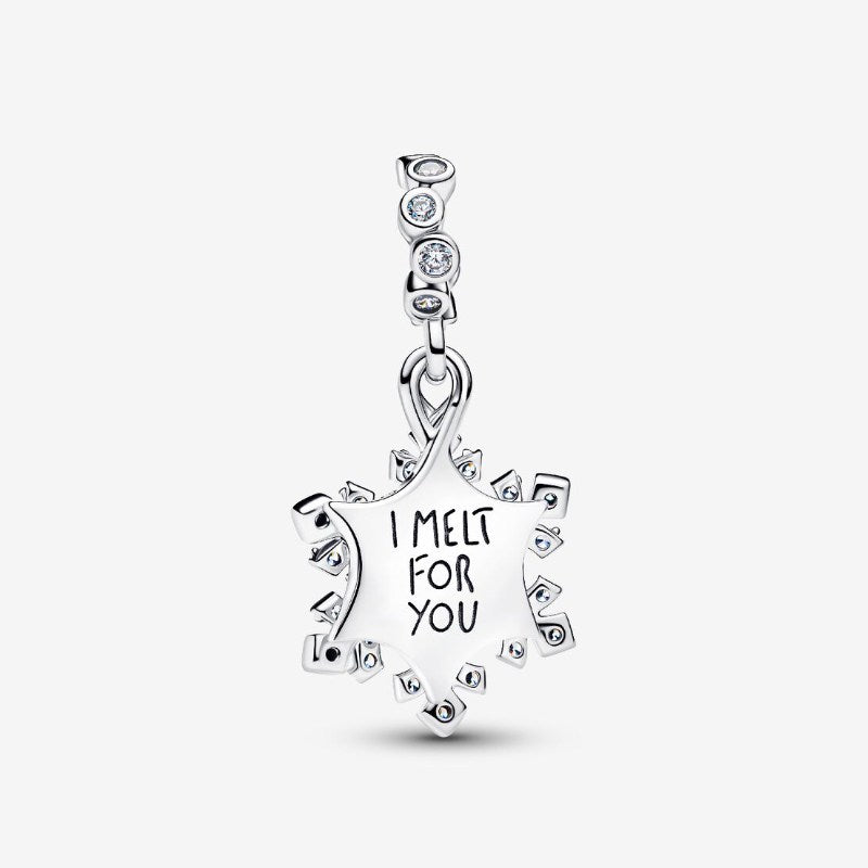 Charm pendente doppio Fiocco di neve opalescente