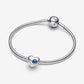 Charm Cuore con Pietra Blu Settembre da Incidere