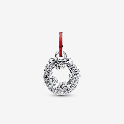 Charm Pendente Doppio Ghirlanda di Natale