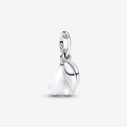 Charm Pendente Fiore Bucaneve Vetro di Murano 794239C01