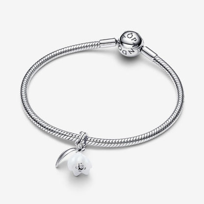 Charm Pendente Fiore Bucaneve Vetro di Murano 794239C01