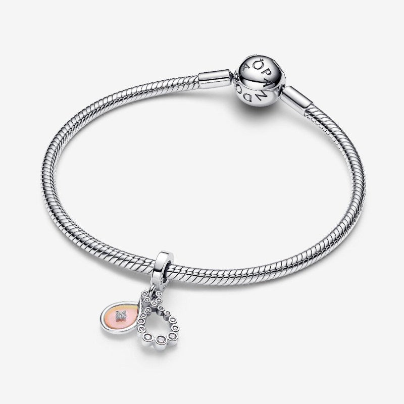 Charm Pendente Doppio Infinito Opalescente